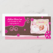 クリスマスベビーフォトカードのお知らせ 案内状 (正面/裏面)