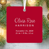 クリスマスベビーフォト誕生の状態 メタルオーナメント