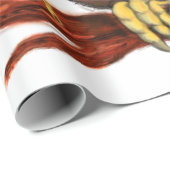 クリスマスベビーフクロウとギフトラッピング紙 ラッピングペーパー (ロールコーナー)