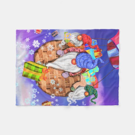 クリスマスベビーフリースブランケット格言与えギフト フリースブランケット (正面(横))