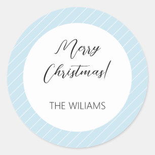 クリスマスベビーブルーシンプルモダン幾何学的 ラウンドシール