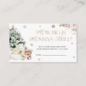 クリスマスベビーベア大きいママのお腹 エンクロージャーカード (正面)