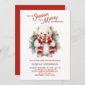 クリスマスベビーベイビーシャワー招待状 招待状 (正面/裏面)