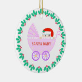 クリスマスベビーベビーカー セラミックオーナメント (右)