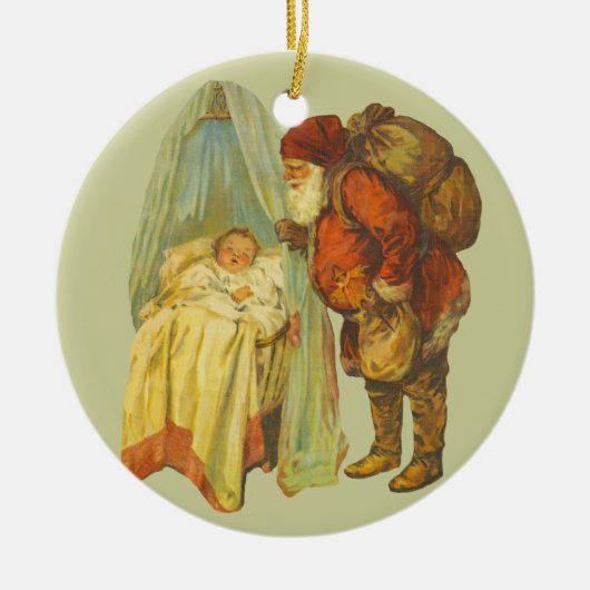 クリスマスベビーホリデーヴィンテージ セラミックオーナメント (正面)