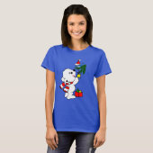 クリスマスベビーポーぶら下がったラーベアズオーナメントTシャツ Tシャツ (正面フル)