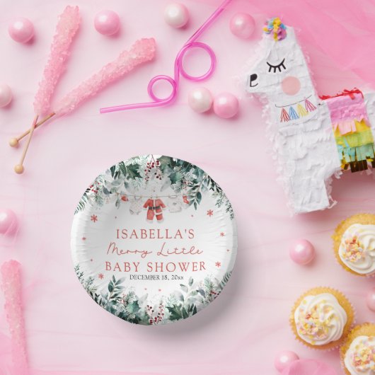 クリスマスベビーメリー衣小児シャワー ペーパーボウル (パーティー)