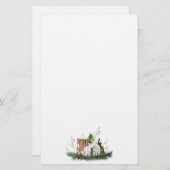 クリスマスベビーラムキャンドルパイン 便箋 (正面/裏面)