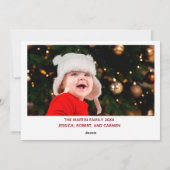 クリスマスベビー写真宗教誕生発表 シーズンカード (裏面)