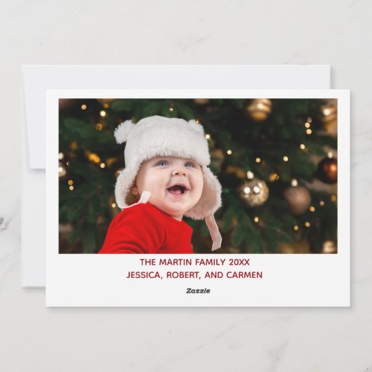 クリスマスベビー写真宗教誕生発表 シーズンカード (裏面)