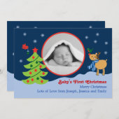 クリスマスベビー写真発表 招待状 (正面/裏面)