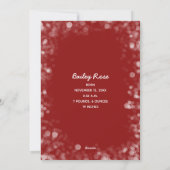 クリスマスベビー写真誕生のお知らせ シーズンカード (裏面)