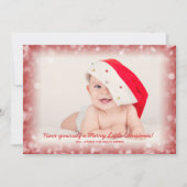 クリスマスベビー写真誕生のお知らせ シーズンカード (正面)