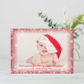 クリスマスベビー写真誕生のお知らせ シーズンカード (スタンド正面)