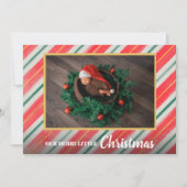 クリスマスベビー写真誕生のお知らせ シーズンカード (正面)