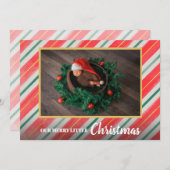 クリスマスベビー写真誕生のお知らせ シーズンカード (正面/裏面)