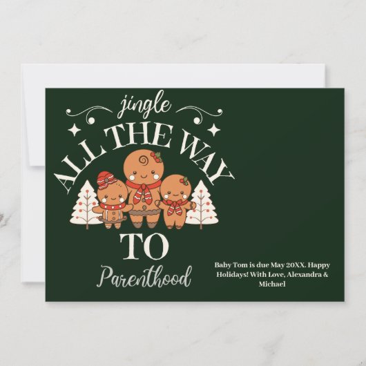クリスマスベビー妊娠の発表 シーズンカード (正面)