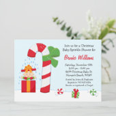 クリスマスベビー散水シャワー招待状 招待状 (スタンド正面)