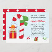 クリスマスベビー散水シャワー招待状 招待状 (正面/裏面)