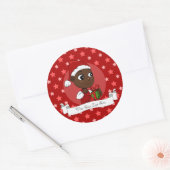 クリスマスベビー漫画クラシックラウンドステッカー ラウンドシール (封筒)