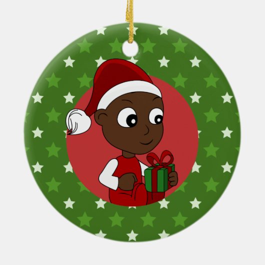 クリスマスベビー漫画 セラミックオーナメント (裏面)