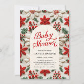 クリスマスベビー男女兼用シャワー招待状 招待状 (正面)