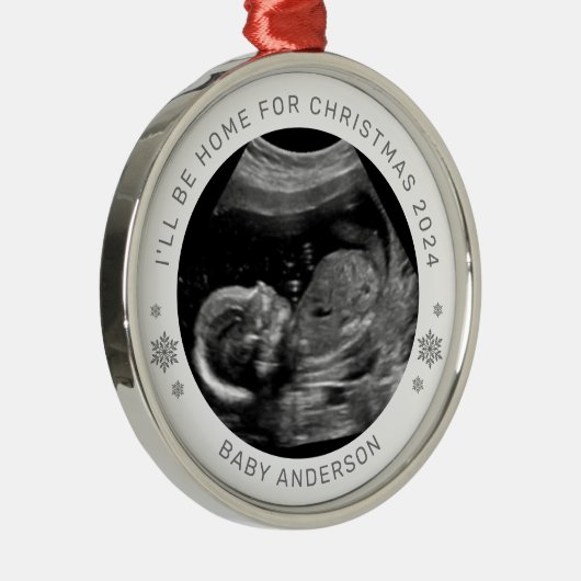 クリスマスベビー発表に帰省する メタルオーナメント (右)