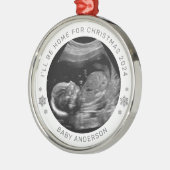 クリスマスベビー発表に帰省する メタルオーナメント (左)