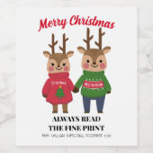 クリスマスベビー発表グランドペアレント素晴らしプリント ワインラベル (シングルラベル)