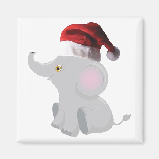 クリスマスベビー象 マグネット (正面)