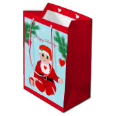 クリスマスベビー、ハートと松 ミディアムペーパーバッグ (裏面アングル)