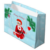 クリスマスベビー、ハートと松 ラージペーパーバッグ (正面アングル)