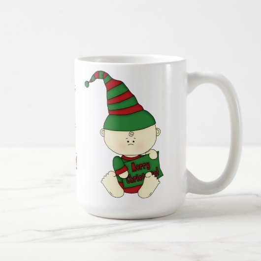 クリスマスベビー – 緑+赤 マグカップ (右)