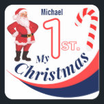 クリスマスベビー「My 1st Christmas」 スクエアシール<br><div class="desc">「私の初めてのクリスマス」はパーソナライズされたベビーの名で言える。</div>
