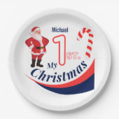 クリスマスベビー「My 1st Christmas」 ペーパープレート (正面)