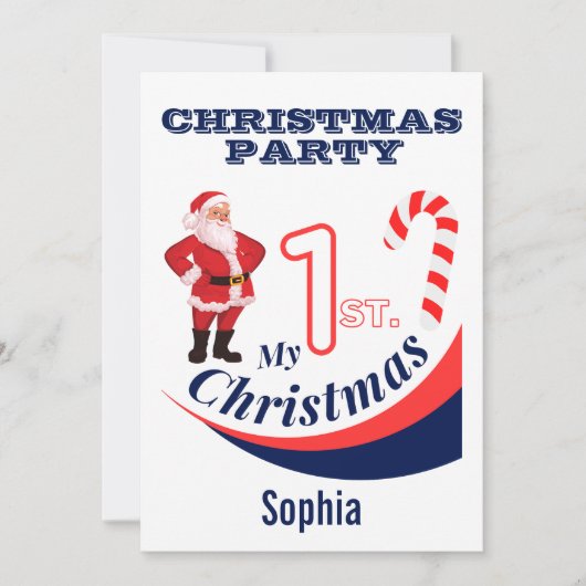 クリスマスベビー「My 1st Christmas」 招待状 (正面)
