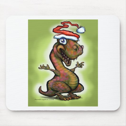クリスマスベビーTレックス マウスパッド (正面)