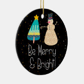 クリスマスベメリー&ブライト雪だるまツリーオーナメント セラミックオーナメント (右)