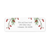 クリスマスベリーとガーランド ラベル (正面)