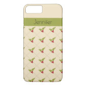クリスマスベリーと名前をカスタムする Case-Mate iPhoneケース (裏面)