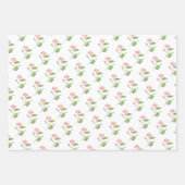 クリスマスベリーと葉の組み合わせギフトラップ ラッピングペーパーシート (正面2)