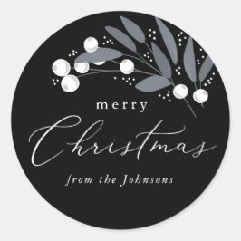 クリスマスベリーのシール ラウンドシール