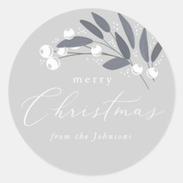 クリスマスベリーのシール ラウンドシール