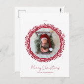 クリスマスベリーのリース写真 ポストカード (正面/裏面)