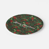 クリスマスベリーの花 ペーパープレート (アングル)