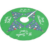 クリスマスベリークリスマス ブラッシュドポリエステルツリースカート (アングル)