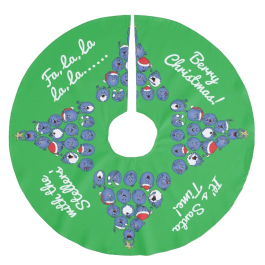 クリスマスベリークリスマス ブラッシュドポリエステルツリースカート (正面)