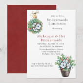 クリスマスベリーコットンブリデスメイドランチョン 招待状 (正面/裏面)