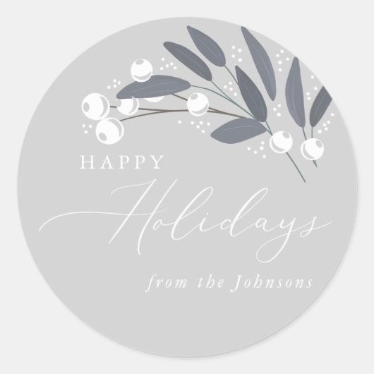 クリスマスベリーシール ラウンドシール (正面)