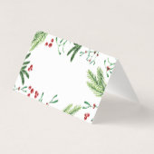 クリスマスベリーテントカード、エスコートカード (裏面)